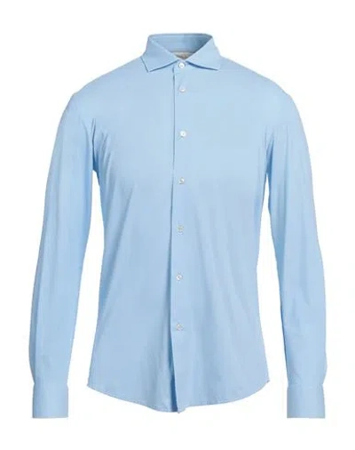Brian Dales Man Shirt Sky Blue Size 15 ½ Polyamide, Elastane In Blue