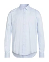 Brian Dales Man Shirt Sky Blue Size 16 ½ Cotton, Polyamide, Elastane In Blue
