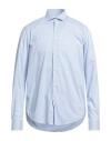 Brian Dales Man Shirt Sky Blue Size 16 Cotton, Polyamide, Elastane