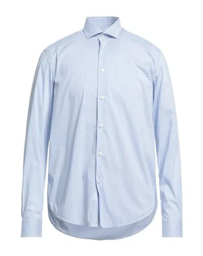 Brian Dales Man Shirt Sky Blue Size 16 Cotton, Polyamide, Elastane