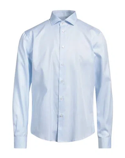 Brian Dales Man Shirt Sky Blue Size 17 Cotton