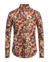 Brian Dales Man Shirt Tan Size 17 Cotton In Brown