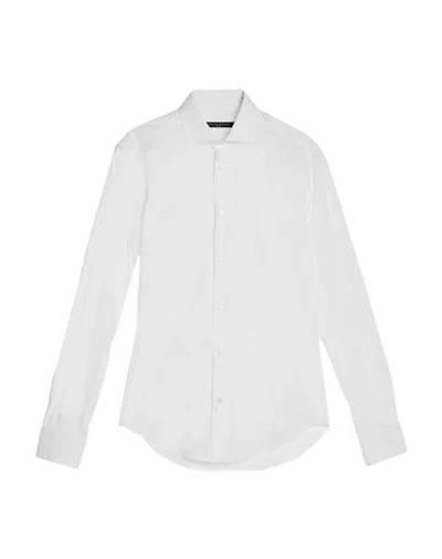 Brian Dales Man Shirt White Size 14 ½ Cotton, Polyamide, Elastane