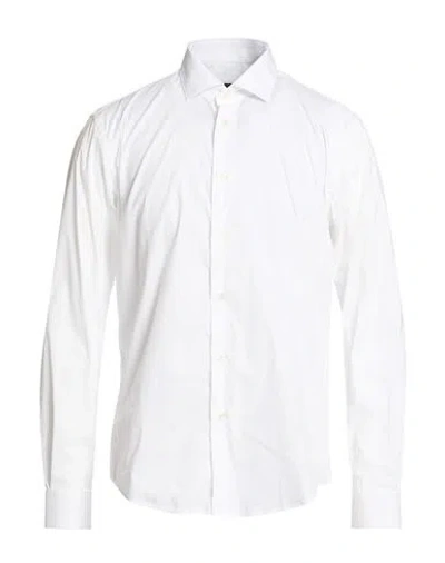 Brian Dales Man Shirt White Size 16 ½ Cotton, Polyamide, Elastane