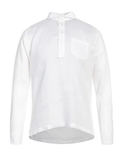 Brian Dales Man Shirt White Size 16 Linen