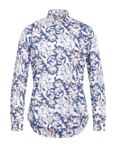 Brian Dales Man Shirt White Size 17 ½ Cotton In Blue