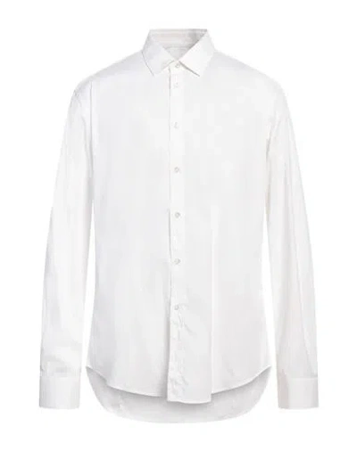 Brian Dales Man Shirt White Size 17 ½ Cotton, Polyamide, Elastane