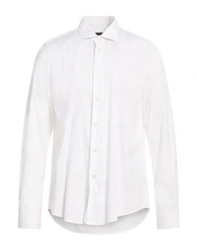 Brian Dales Man Shirt White Size 17 ½ Cotton, Polyamide, Elastane