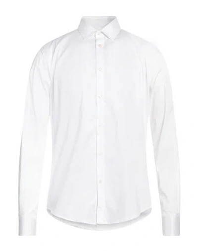 BRIAN DALES BRIAN DALES MAN SHIRT WHITE SIZE 17 COTTON, POLYAMIDE, ELASTANE