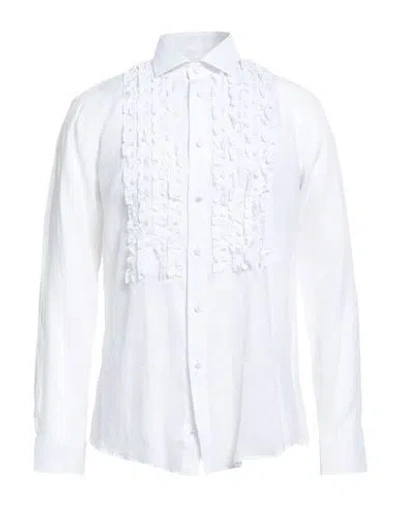 Brian Dales Man Shirt White Size 17 ½ Ramie