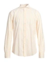 Brian Dales Man Shirt Yellow Size 17 Cotton, Linen