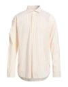 Brian Dales Man Shirt Yellow Size 17 Cotton, Linen In Multi