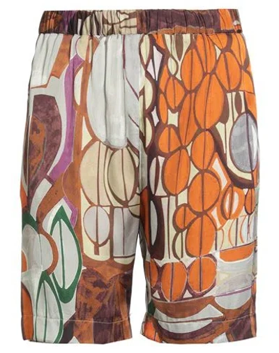 Brian Dales Man Shorts & Bermuda Shorts Brown Size 38 Viscose