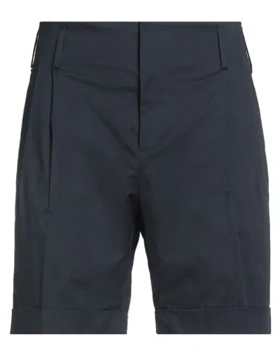 Brian Dales Man Shorts & Bermuda Shorts Navy Size 36 Cotton, Elastane In Blue