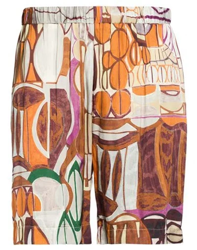 Brian Dales Man Shorts & Bermuda Shorts Orange Size 40 Viscose