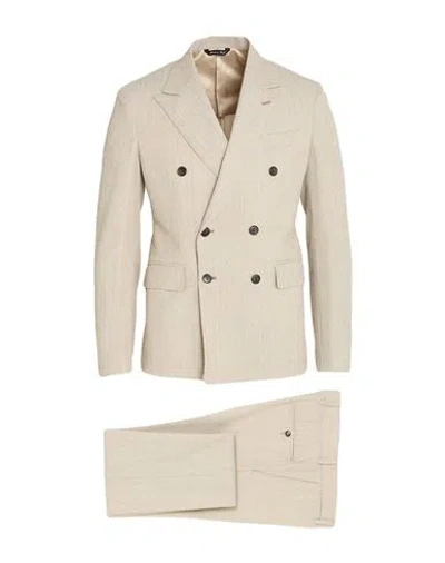 Brian Dales Man Suit Beige Size 40 Wool, Polyamide, Silk