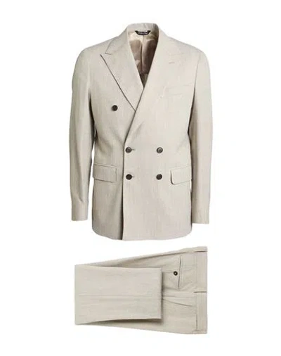 Brian Dales Man Suit Beige Size 44 Wool, Polyamide, Silk