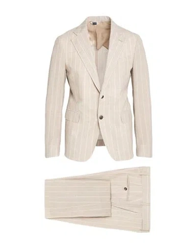 Brian Dales Man Suit Beige Size 46 Wool