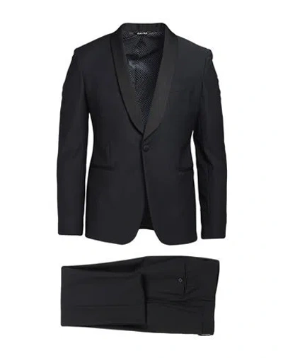 Brian Dales Man Suit Black Size 44 Wool, Polyester, Elastane