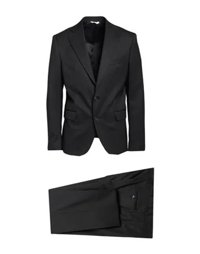 Brian Dales Man Suit Black Size 44 Polyester, Wool, Elastane