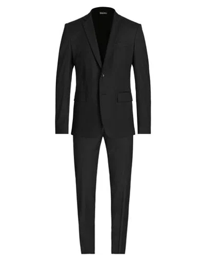 Brian Dales Man Suit Black Size 44 Wool, Polyamide, Elastane