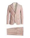 Brian Dales Man Suit Blush Size 44 Wool, Silk, Linen In Pink