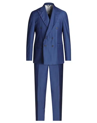 Brian Dales Man Suit Bright Blue Size 38 Wool