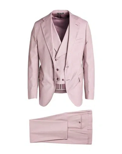 Brian Dales Man Suit Burgundy Size 40 Wool In Pink