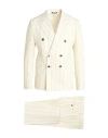 Brian Dales Man Suit Cream Size 40 Wool In Neutral