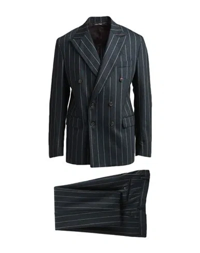 Brian Dales Man Suit Deep Teal Size 42 Wool, Cashmere In Black
