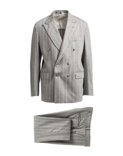 Brian Dales Man Suit Grey Size 46 Wool, Cashmere In Neutral
