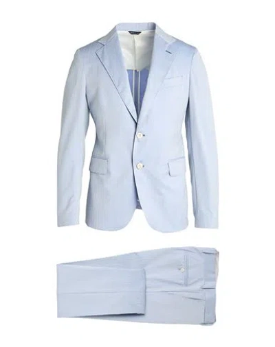 Brian Dales Man Suit Light Blue Size 38 Wool In Blue