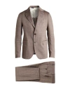 Brian Dales Man Suit Light Brown Size 40 Linen, Wool In Beige