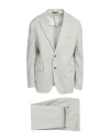 Brian Dales Man Suit Light Grey Size 48 Linen, Viscose, Elastane In Gray