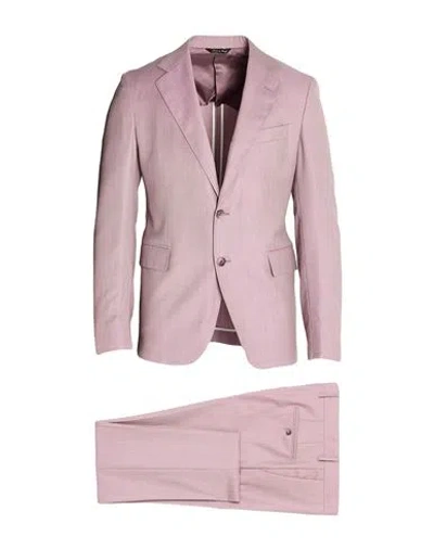 Brian Dales Man Suit Mauve Size 44 Wool In Gray