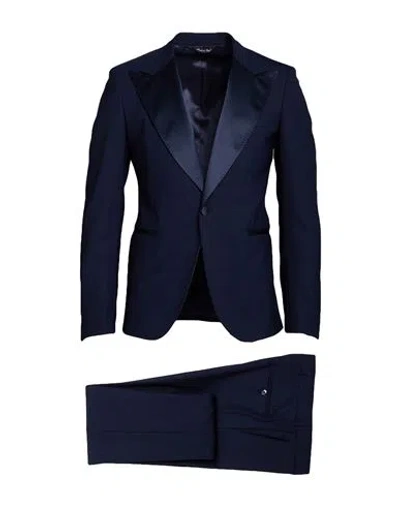 Brian Dales Man Suit Midnight Blue Size 36 Wool, Silk, Elastane