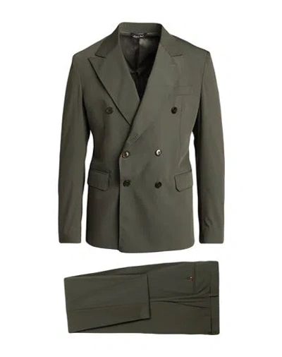 Brian Dales Man Suit Military Green Size 44 Polyester, Wool, Polyamide, Elastane