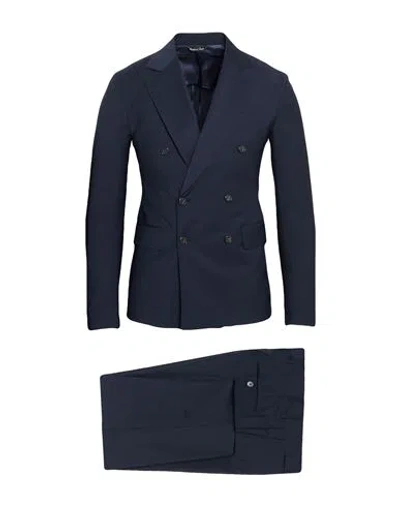 Brian Dales Man Suit Navy Size 34 Wool, Polyester, Elastane In Blue