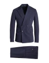 Brian Dales Man Suit Navy Size 42 Polyester, Wool, Elastane In Blue