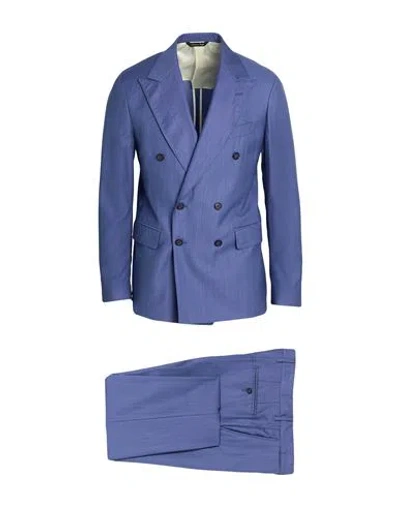 Brian Dales Man Suit Pastel Blue Size 44 Wool