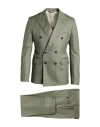 Brian Dales Man Suit Sage Green Size 38 Wool