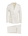 Brian Dales Man Suit White Size 36 Cotton, Polyamide, Elastane