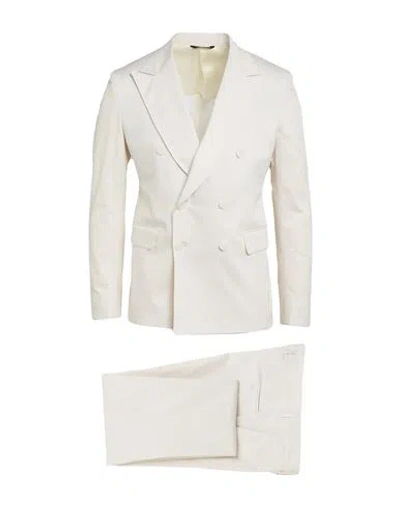 Brian Dales Man Suit White Size 36 Cotton, Polyamide, Elastane