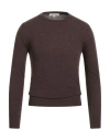 Brian Dales Man Sweater Dark Brown Size Xxl Wool, Polyamide