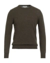 Brian Dales Man Sweater Military Green Size M Wool, Polyamide In Green