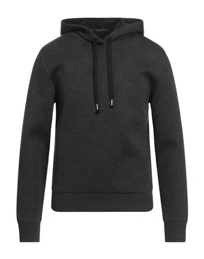 Brian Dales Man Sweatshirt Charcoal Size M Cotton In Black