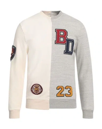 Brian Dales Man Sweatshirt Ivory Size L Cotton In White