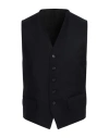 Brian Dales Man Tailored Vest Midnight Blue Size 42 Wool, Polyester, Lycra In Blue