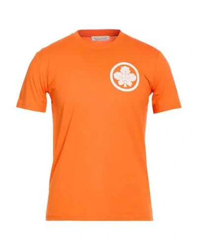 Brian Dales Man T-shirt Orange Size S Cotton