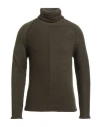 Brian Dales Man Turtleneck Military Green Size M Wool, Acrylic